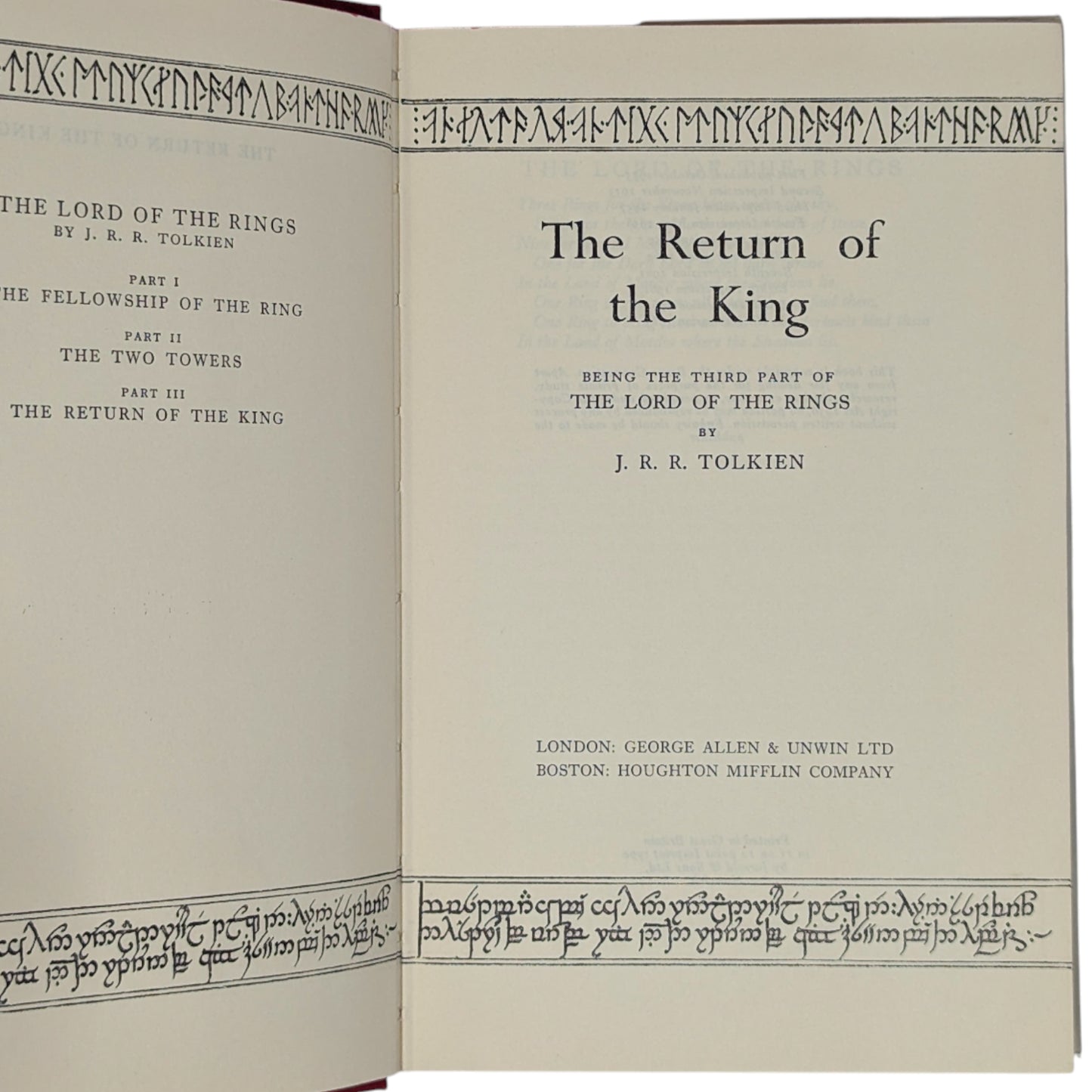 The Lord of the Rings Trilogy: The Fellowship of the Ring, The Two Towers, The Return of the King