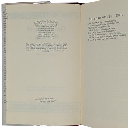 The Lord of the Rings Trilogy: The Fellowship of the Ring, The Two Towers, The Return of the King