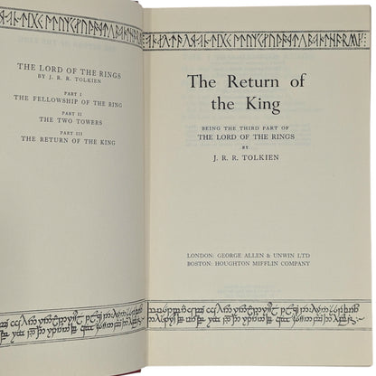 The Lord of the Rings Trilogy: The Fellowship of the Ring, The Two Towers, The Return of the King