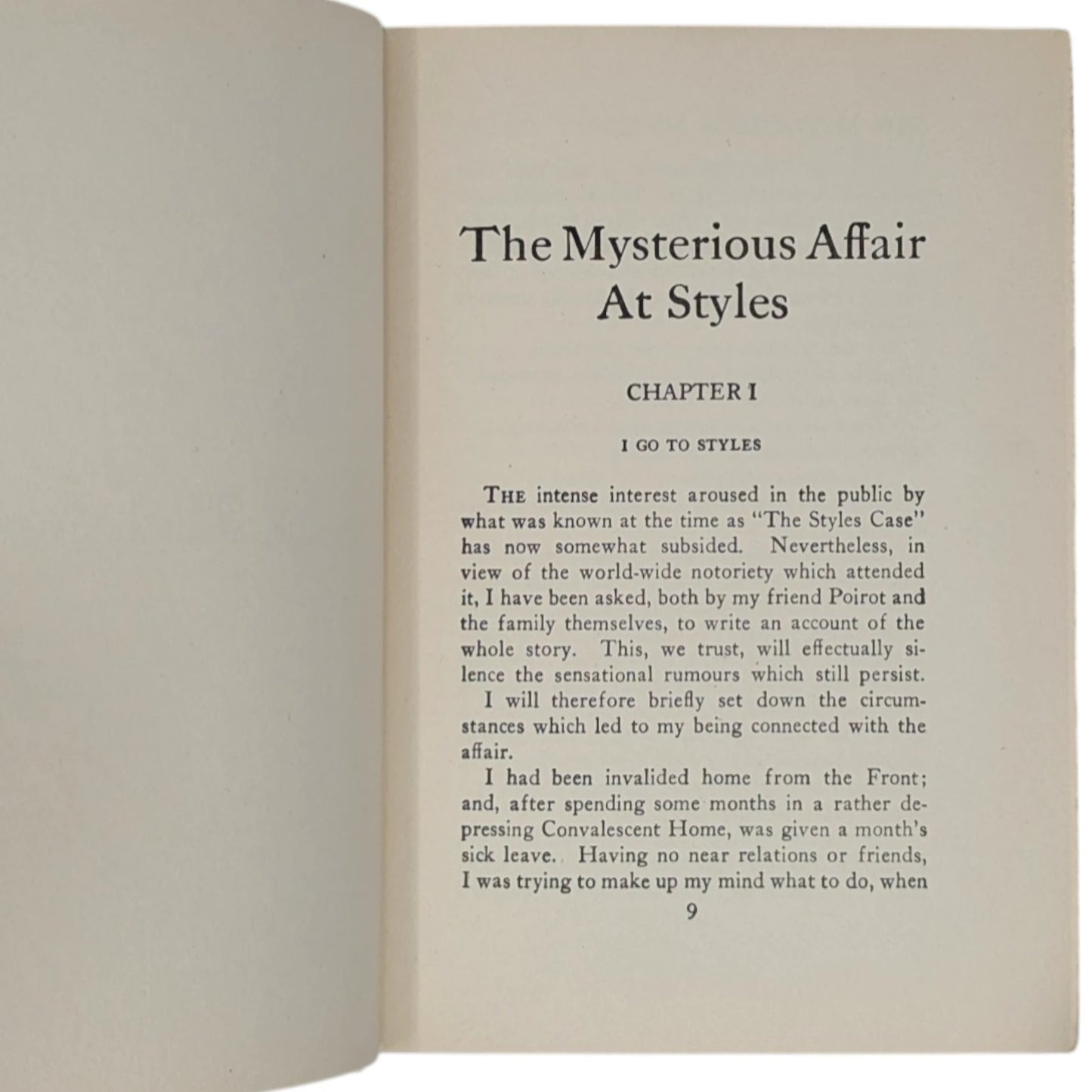 The Mysterious Affair at Styles: A Detective Story
