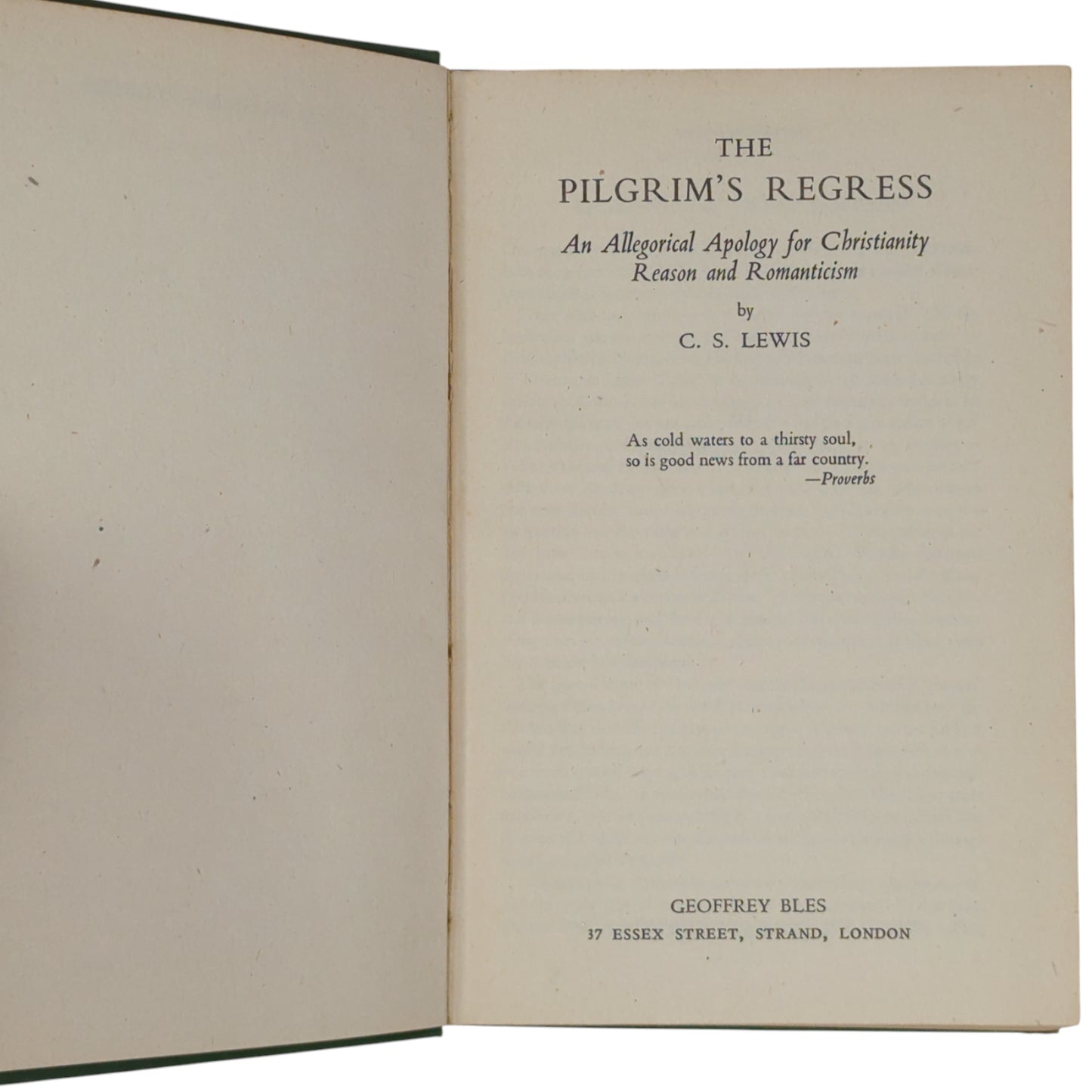 The Pilgrim's Regress