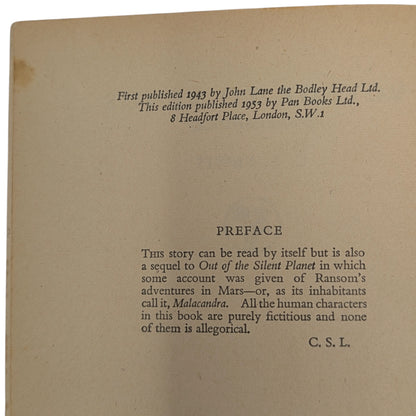 The Space Trilogy: Out of the Silent Planet, Perelandra and That Hideous Strength