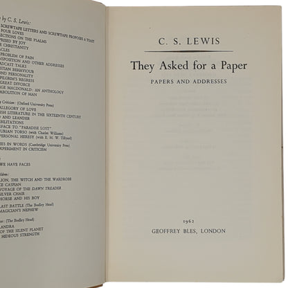 They Asked for a Paper: Papers and Addresses