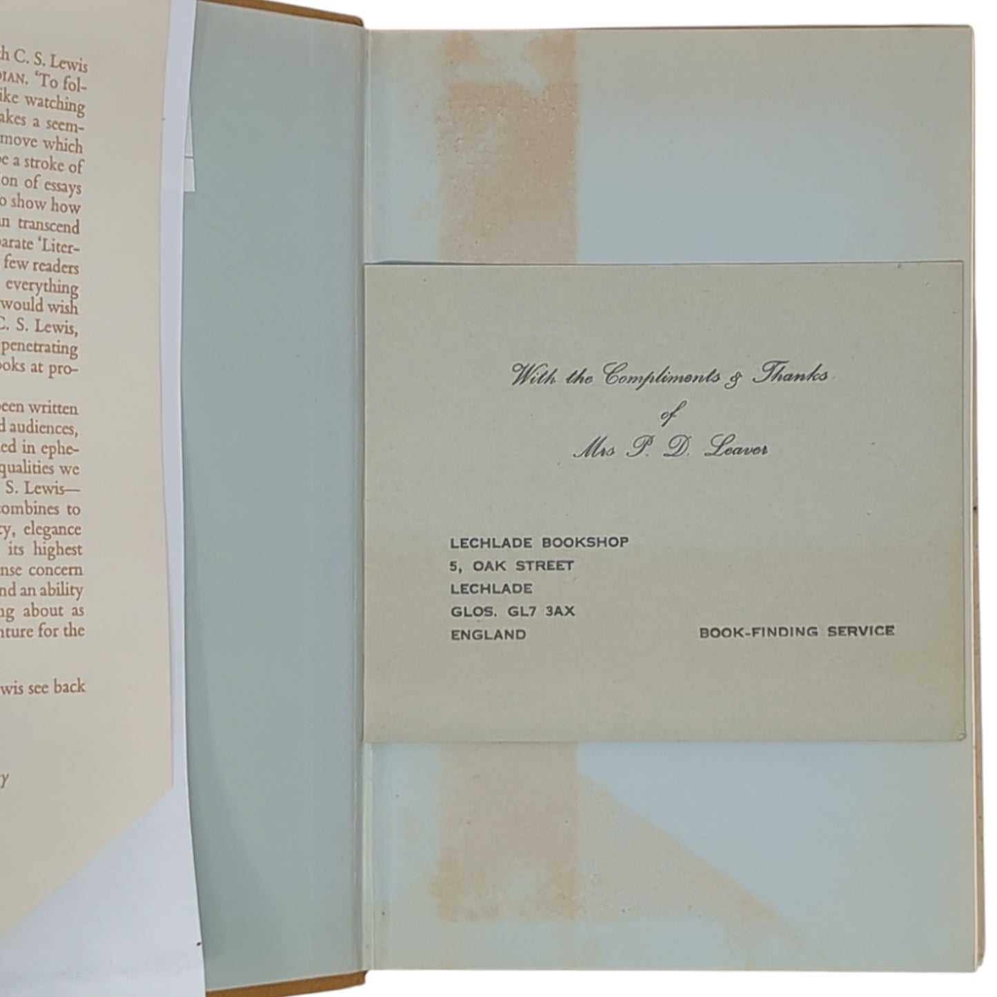 They Asked for a Paper: Papers and Addresses