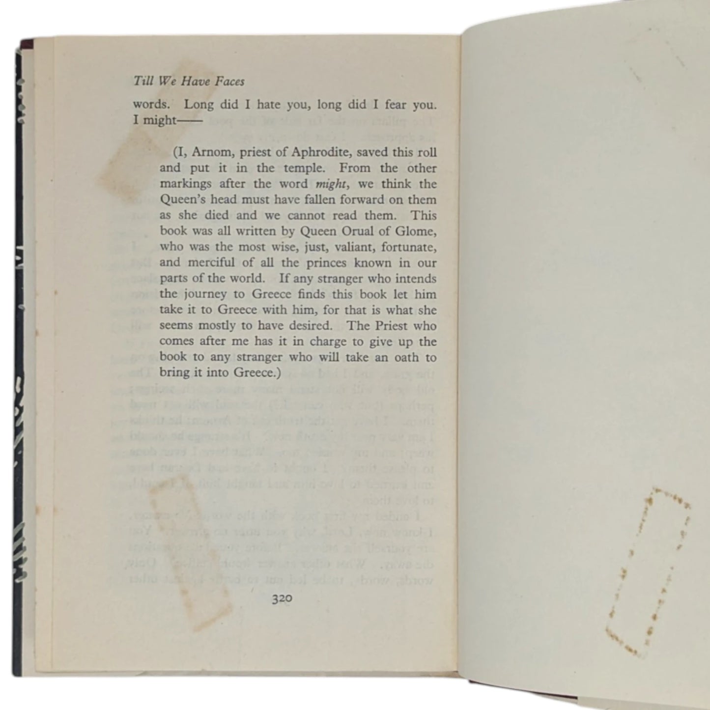 Till We Have Face Faces