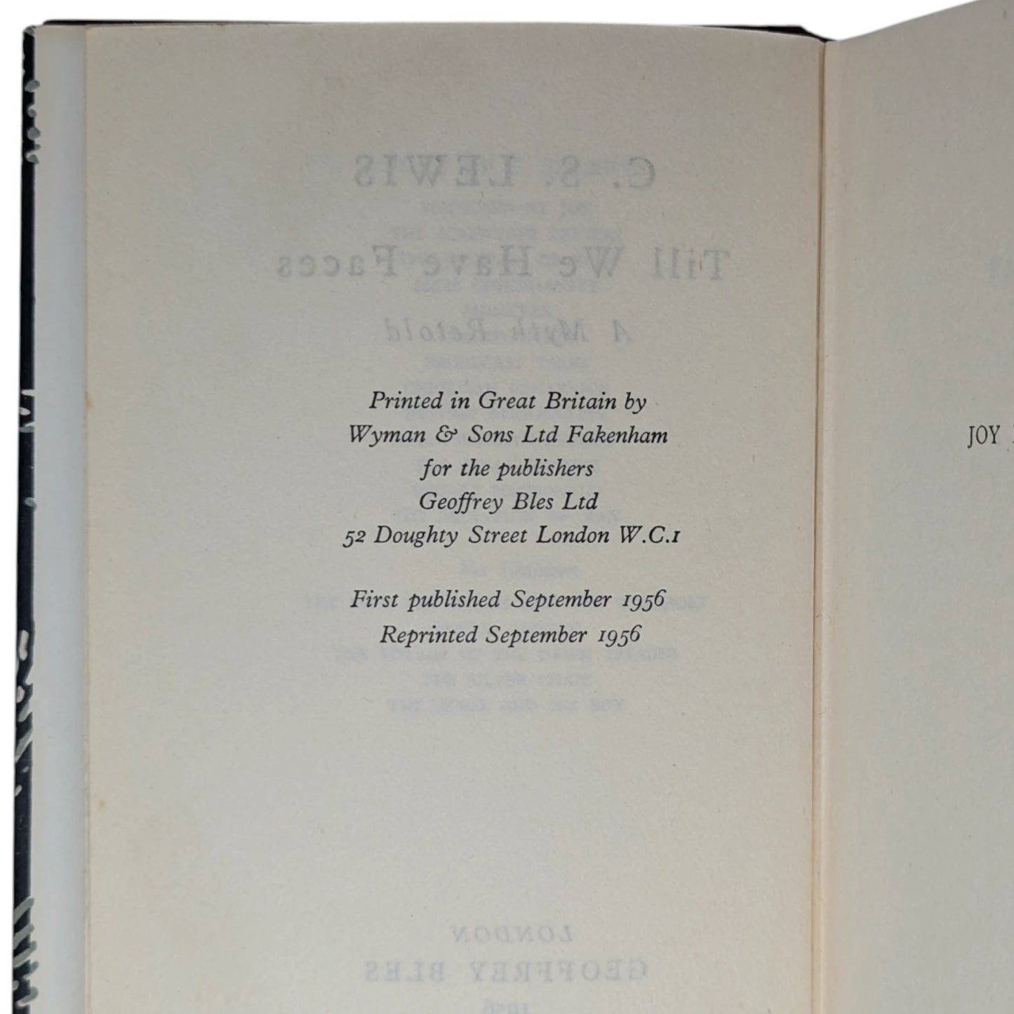 Till We Have Face Faces