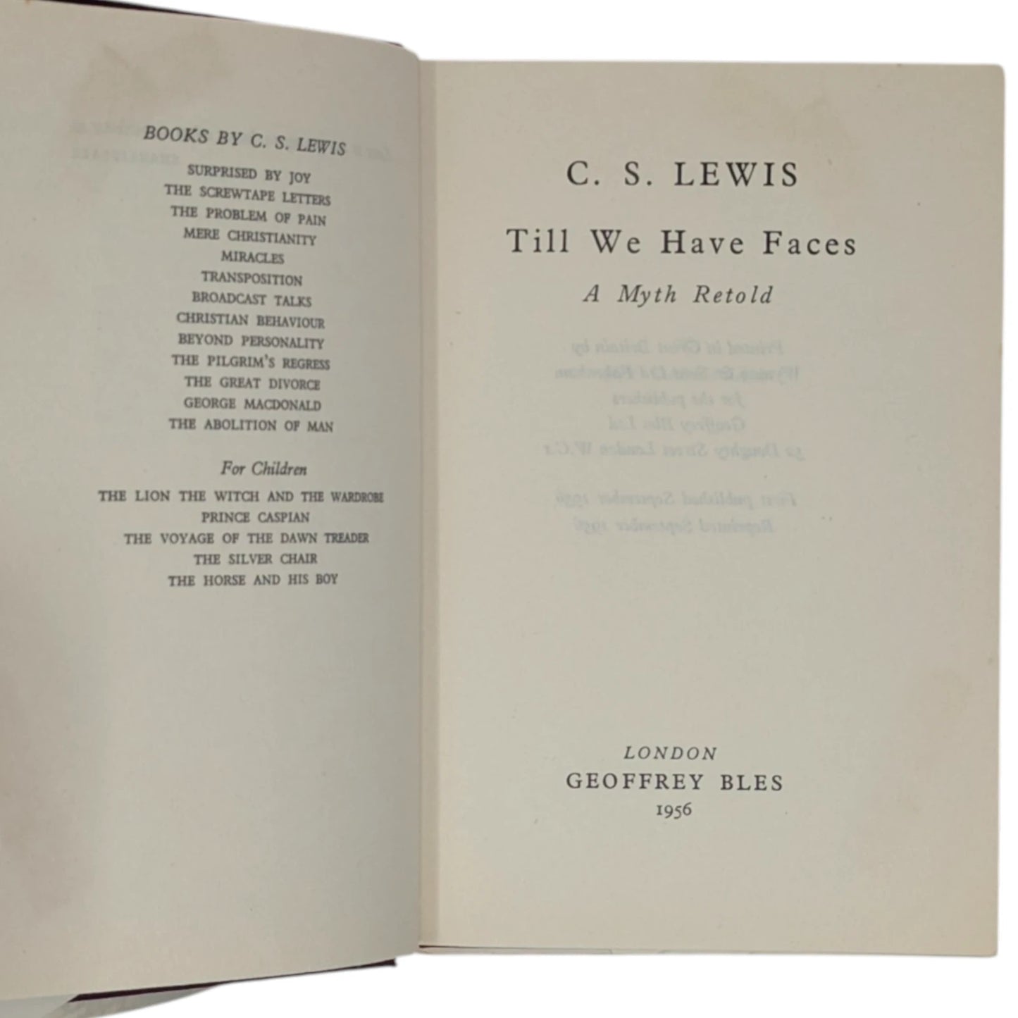 Till We Have Face Faces