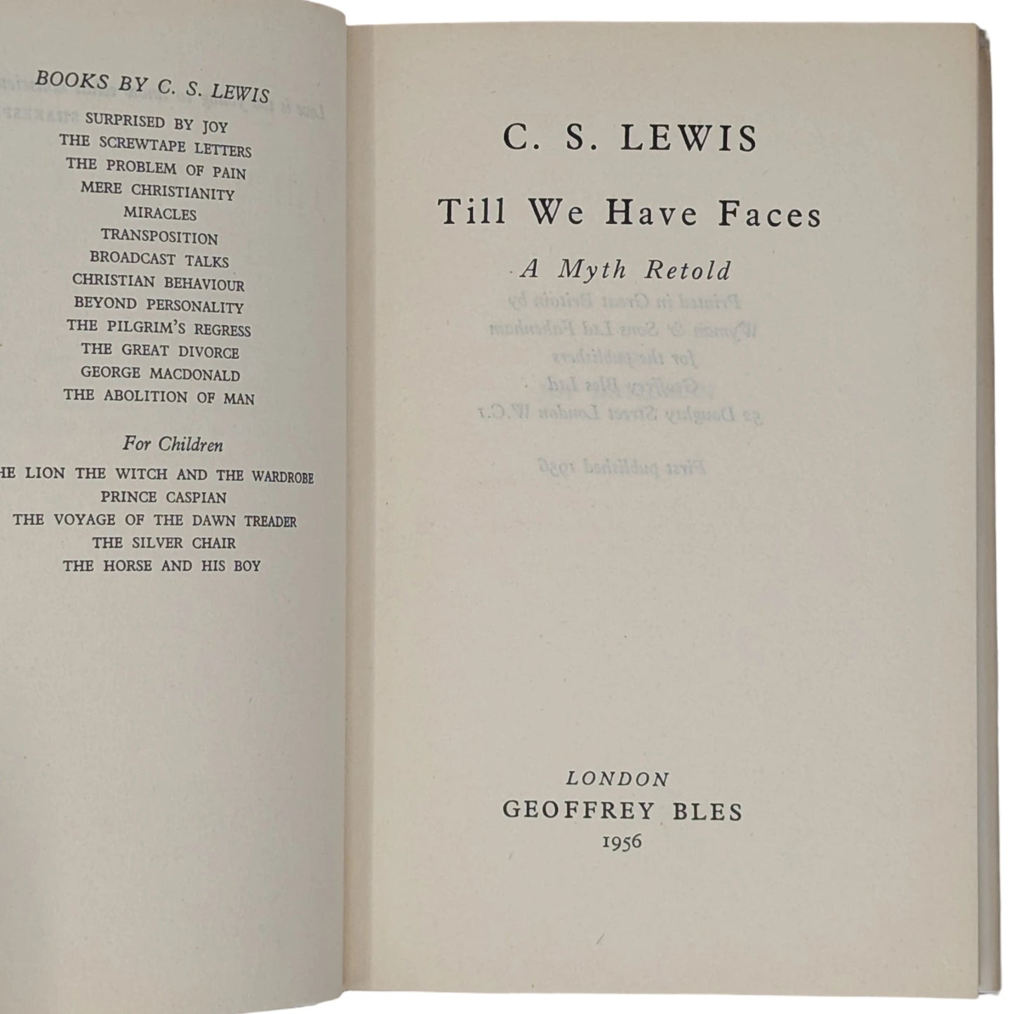 Till We Have Face Faces