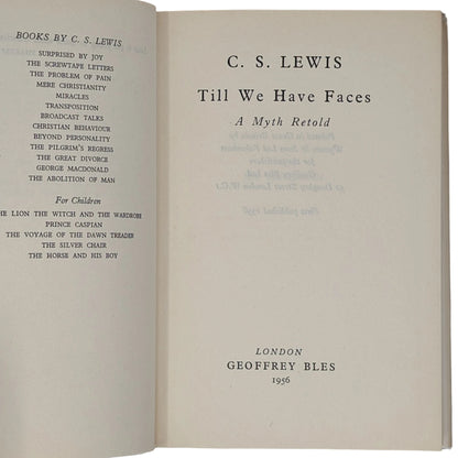 Till We Have Face Faces