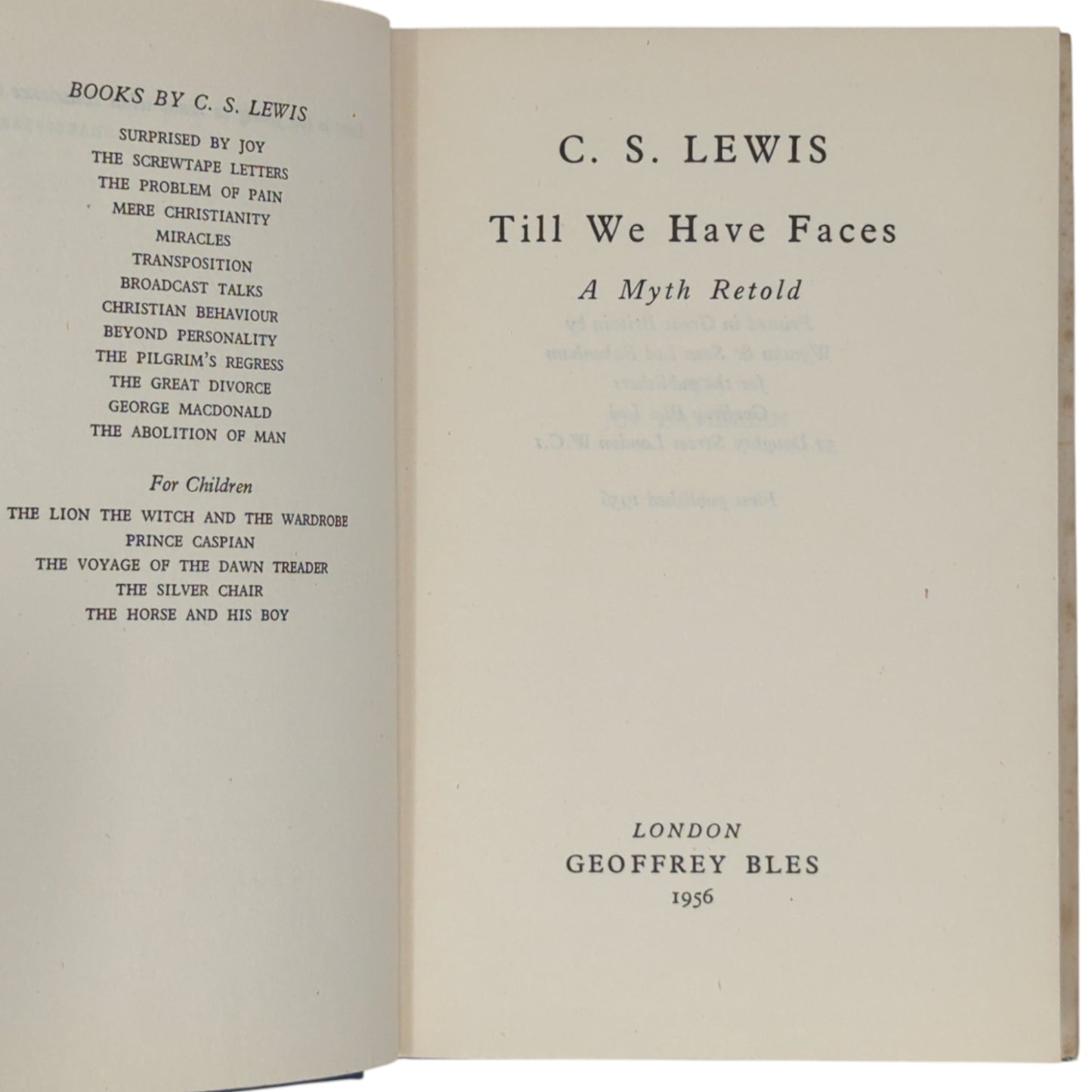 Till We Have Face Faces