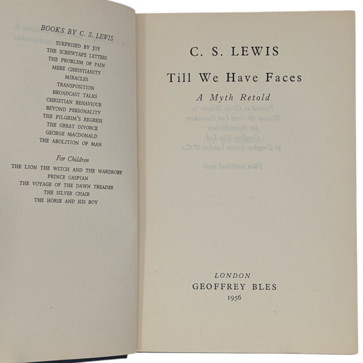 Till We Have Face Faces