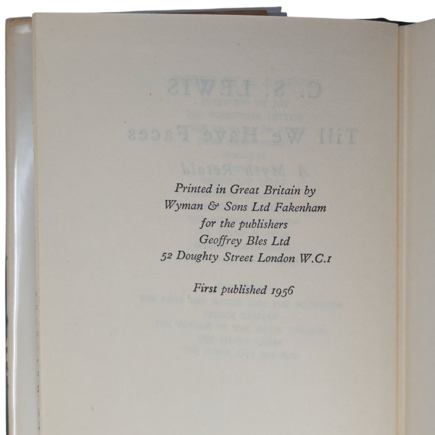 Till We Have Face Faces