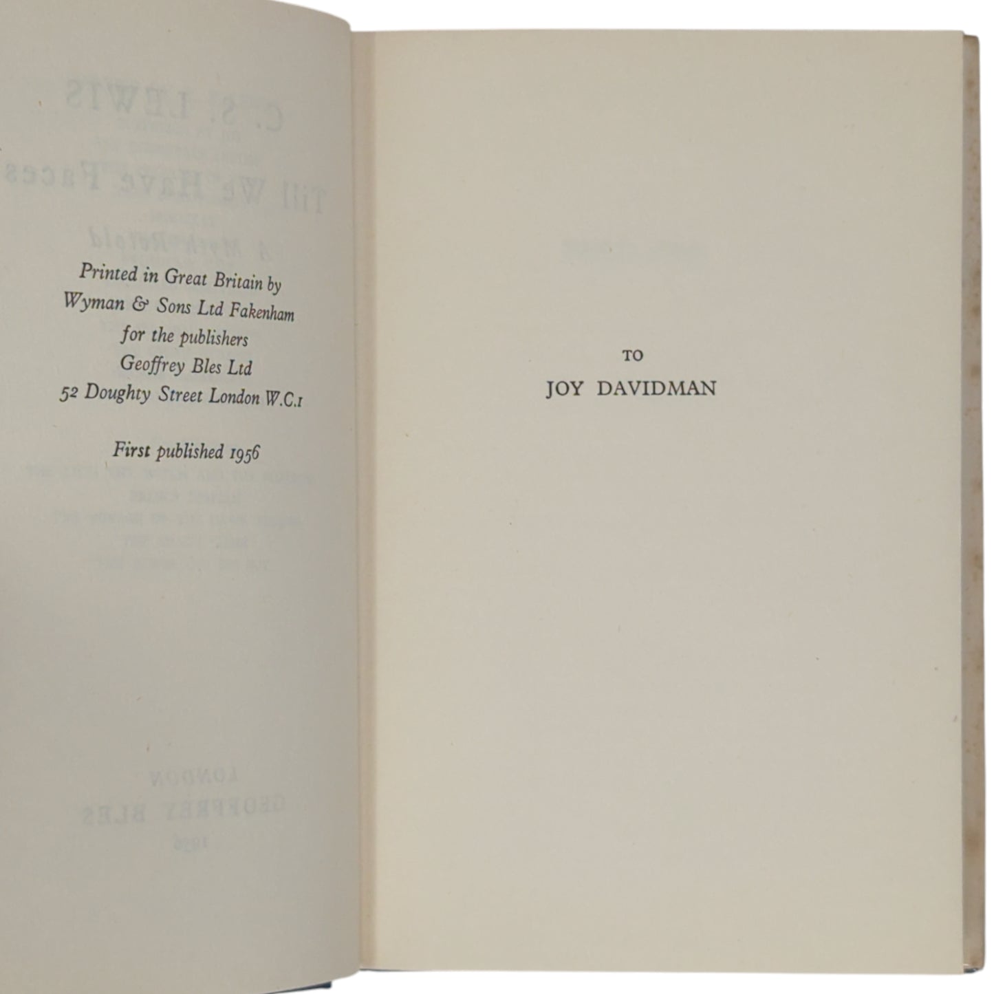 Till We Have Face Faces