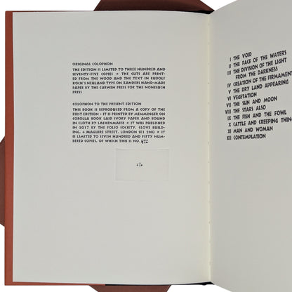 Fine Press Classics: Genesis; The Book of Jonah; The Song of Songs